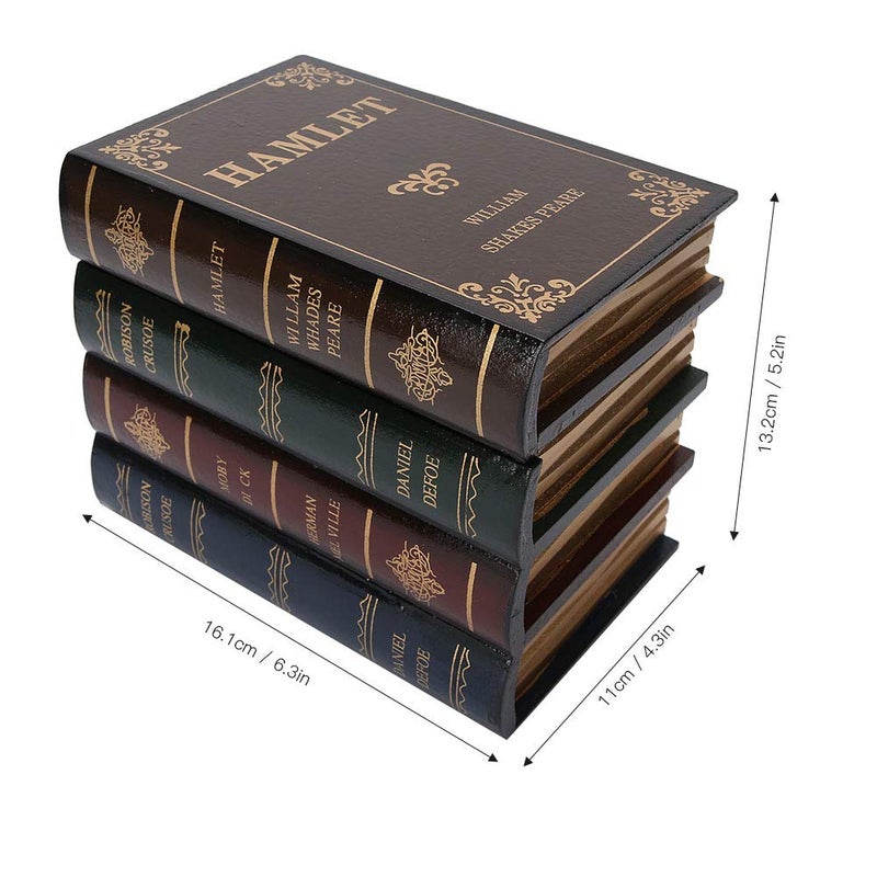 Cimenn Wooden Jewelry Box, Fashionable Book Shape Jewelry Gift Storage Chest Box 3 Layers Case Holder Organizer for Bracelets, Earrings, Rings, Necklaces, Brooches Valentine's Day - Image 4